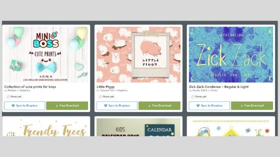 Creative Market is a website that offers free and paid fonts and graphics for personal and commercial use. 