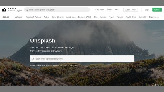 Unsplash is an online website that you can use to download free stock images. 